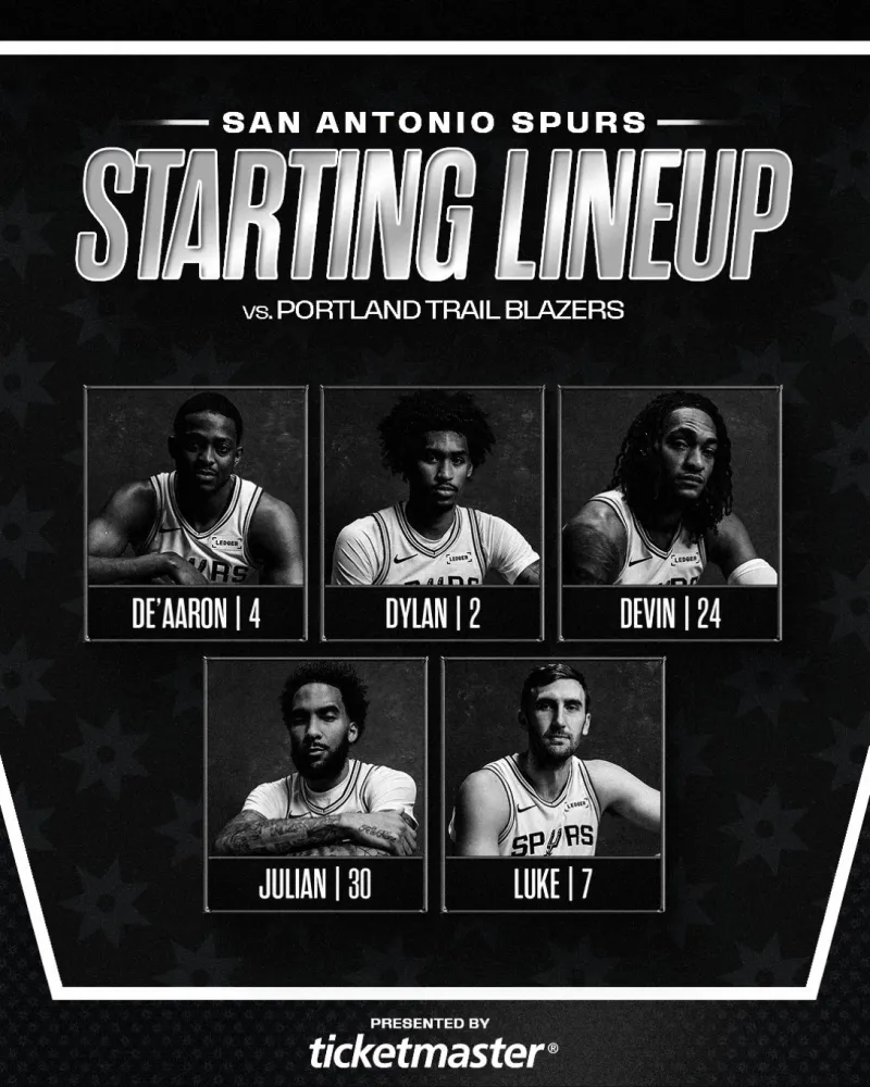 开云体育-马刺首发：福克斯、哈珀、瓦塞尔、尚帕尼、科内特